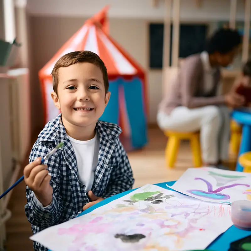 Painting in nursery